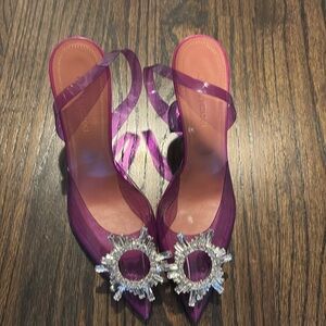 Amina muaddi sling back shoes